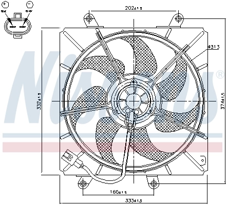 Motor del ventilador de enfriado Nissens 85014