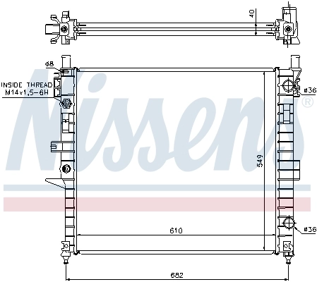 Radiador 62787A Nissens