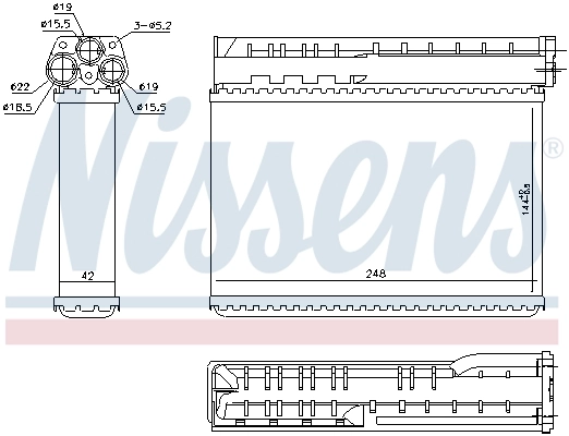 70512 Nissens Radiador interior