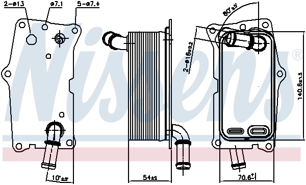 Radiador de refrigeración de la transmisión 91104 Nissens