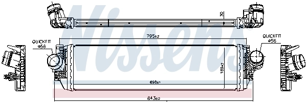 961504 Nissens Radiador de intercooler