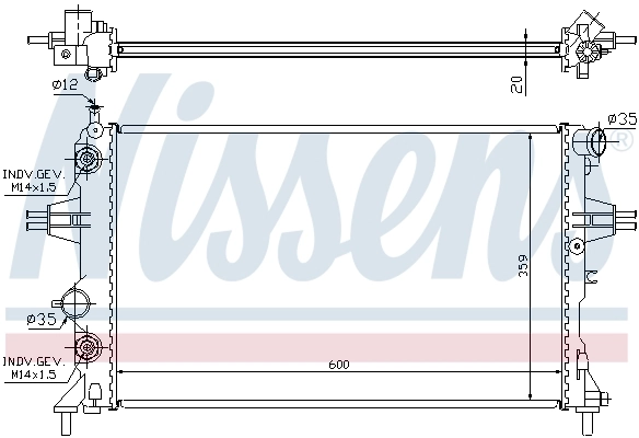 Radiador 632461 Nissens