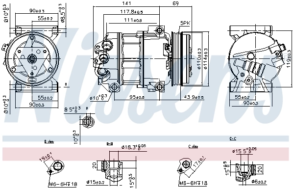 Compresor de ac Nissens 890211