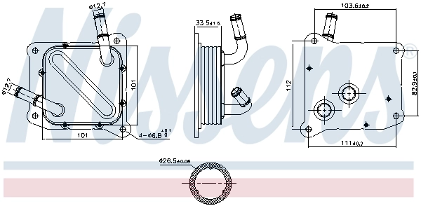 Radiador de refrigeración de la transmisión 91181 Nissens