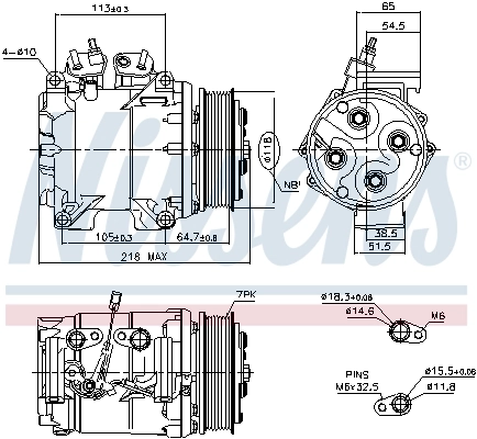 890128 Nissens Compresor climatizador