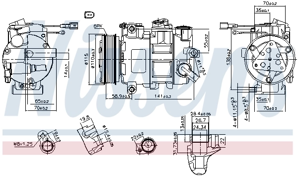 890620 Nissens Compresor climatizador