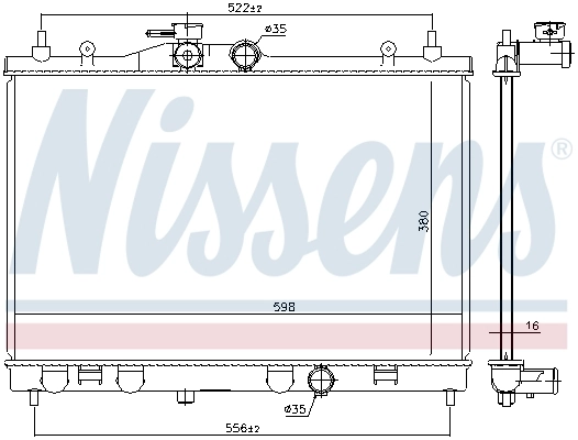 Radiador 68741 Nissens