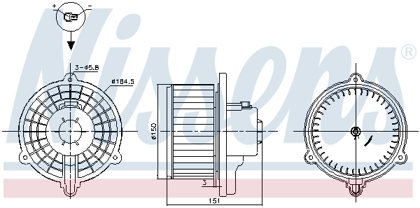 Ventilador habitáculo 87388 Nissens
