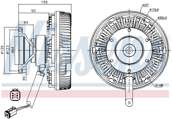 Embrague del ventilador Nissens 86154