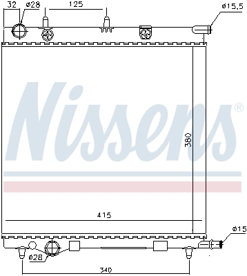 Radiador de água Nissens 61284