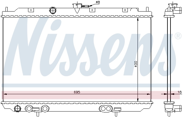 Radiador 68718 Nissens