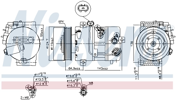 Compresor de ac Nissens 890578