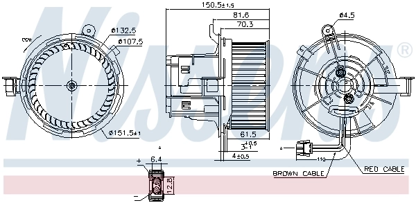 Ventilador interior Nissens 87406