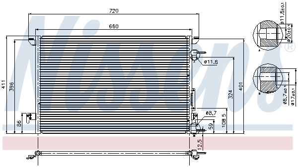 Aire acondicionado capacitor Nissens 94597 precio, desde 75,21 EUR
