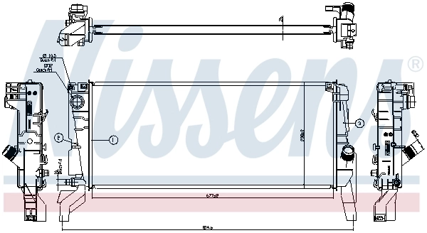 Radiador 606246 Nissens