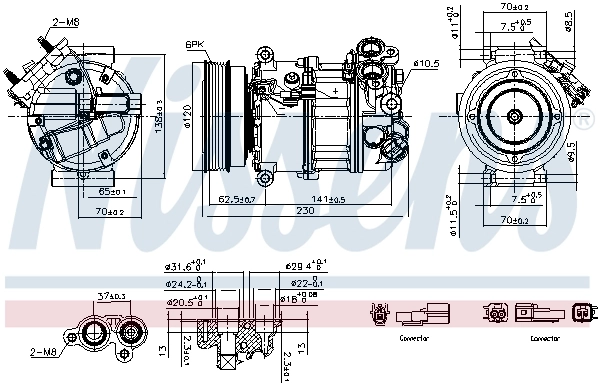 Compresor de aire acondicionado Volvo V40 525, 526