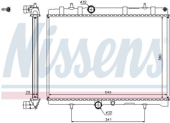 Radiador de água Nissens 63606A