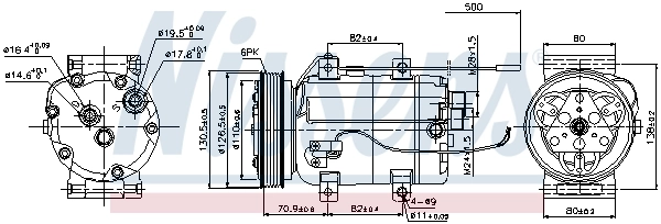 Compresor de aire acondicionado 89101 Nissens