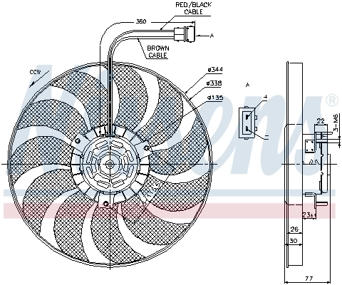 Ventilador de refrigeración del motor Nissens 85676