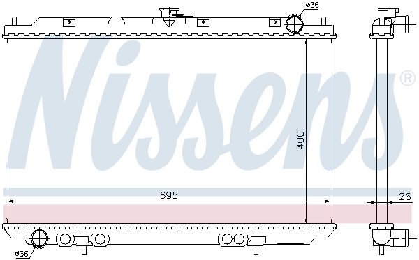 Radiador 68723 Nissens