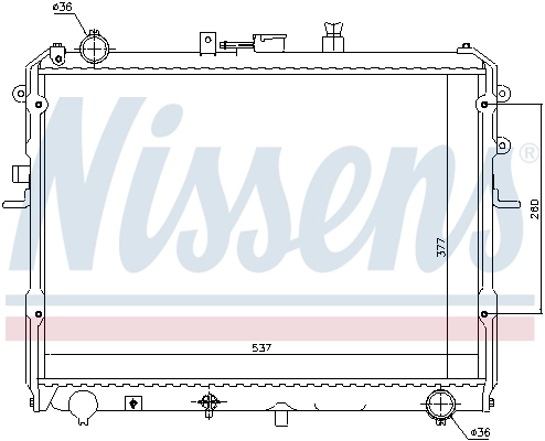 Radiador de água Nissens 62381