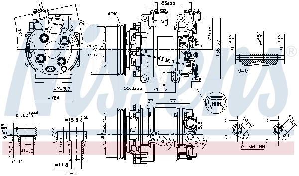 890155 Nissens Compresor climatizador