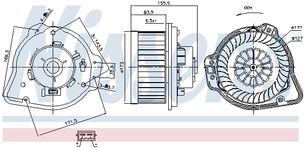 Ventilador interior Nissens 87020