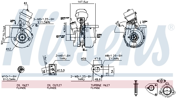 54357100513 Borg-Warner Turbo para motor