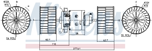 Ventilador interior Nissens 87189