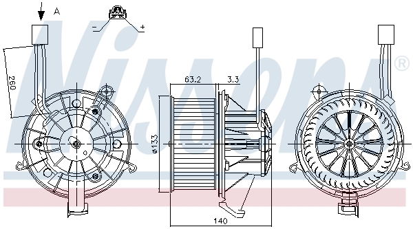 Ventilador habitáculo 87264 Nissens