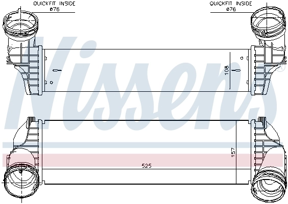 96364 Nissens Radiador de intercooler