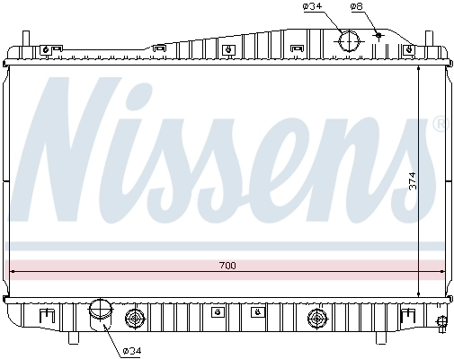 Radiador 61639 Nissens