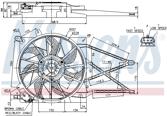 Ventilador de refrigeración Nissens 85185