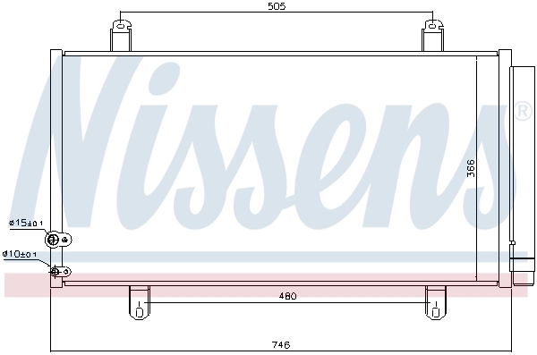 940443 Nissens Radiador de aire acondicionado