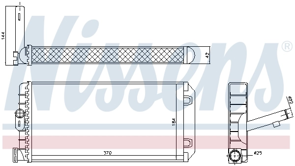 72053 Nissens Radiador interior