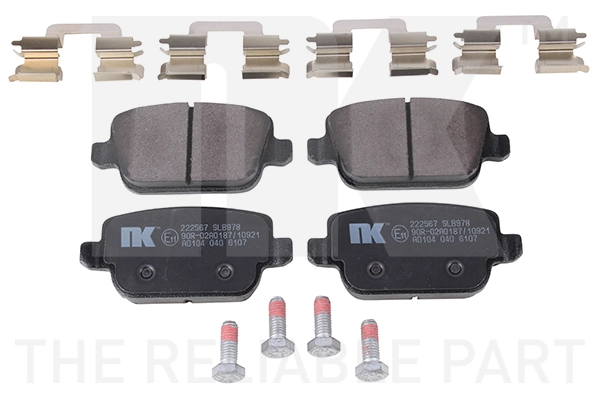 Pastillas de freno traseras de disco NK 222567
