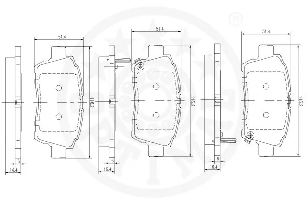 Pastillas de freno delanteras Toyota Prius NHW20