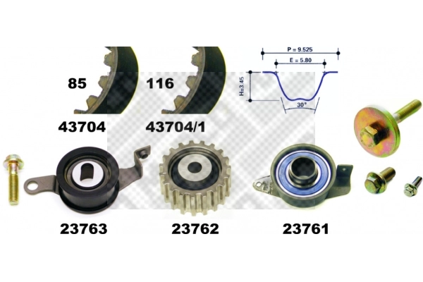 Kit de distribución para Lexus IS E2