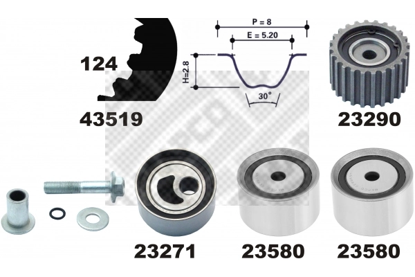Kit completo de correa de distribución Subaru Legacy I sedán comprar en España
