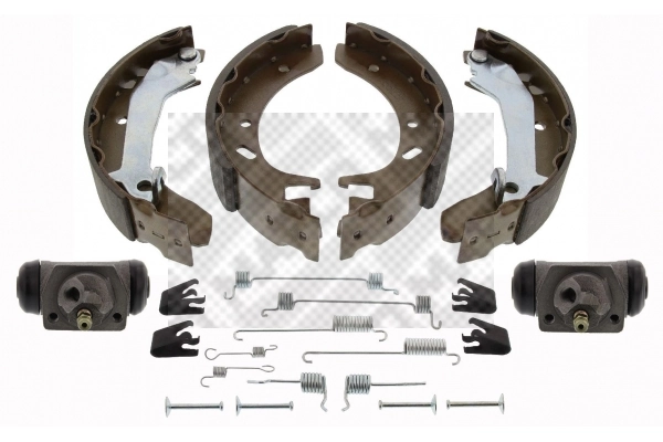 Kit de zapatas de frenos de tambor, con cilindros, completo Ford Orion III (GAL)