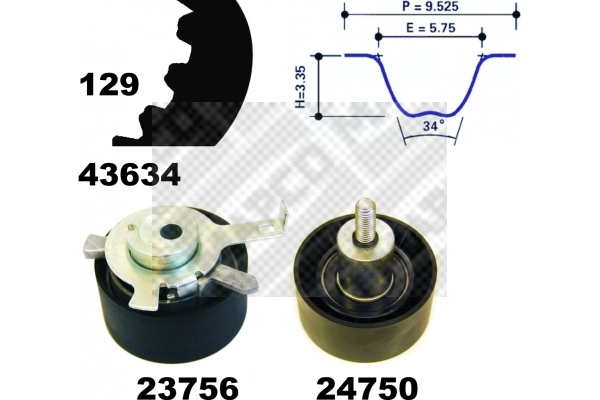 Precio del repuesto Kit de distribución Mondeo II sedán