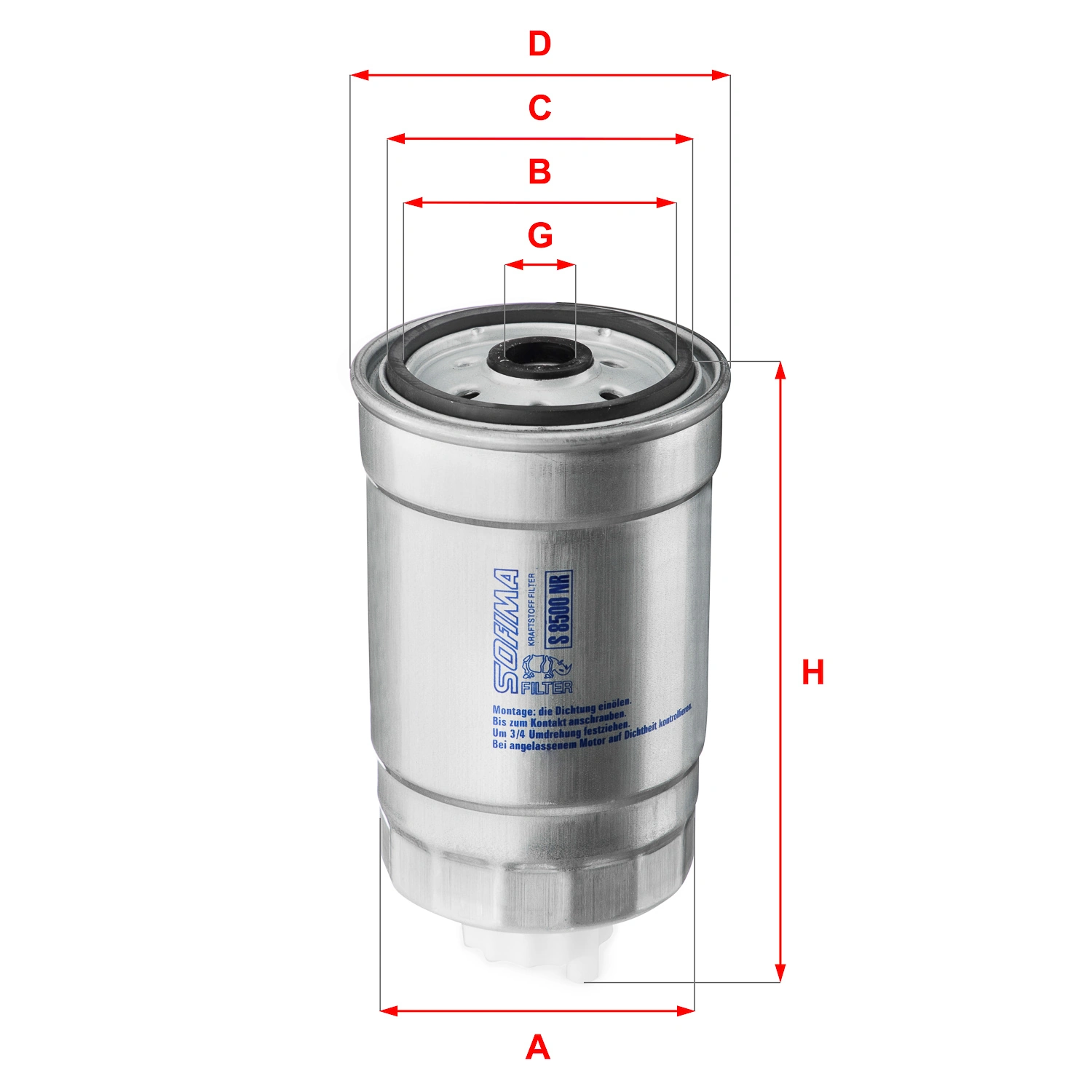 Filtro de combustible Ford Fiesta II (FBD)