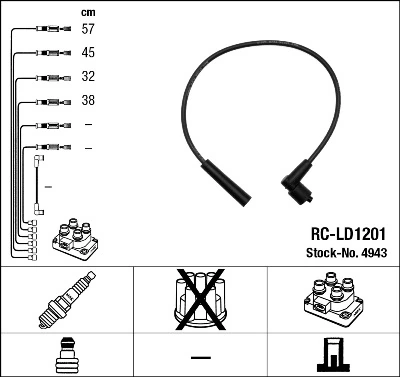 S306 Sentech Cables de alta tensión, juego