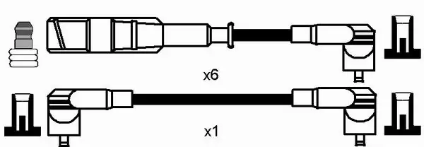 0954 NGK Cables de alta tensión, juego