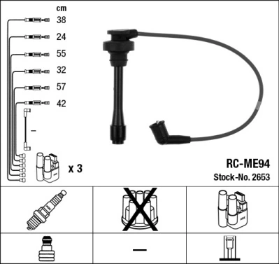 Cables de bujías 54008 Seiwa