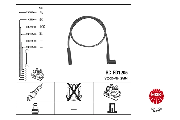 Juego de cables de bujias Ford Ka hatchback (RBT) (1996 - 2008) precio, desde 34,31 EUR
