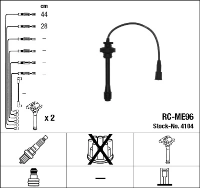 Juego de cables de encendido Mitsubishi Galant 8 EA