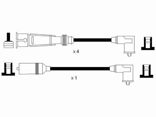 Cables de alta tensión, juego para Volkswagen Jetta I 16