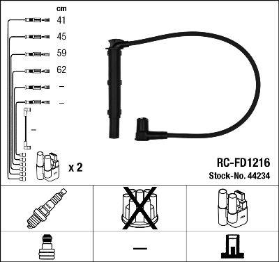Cables de bujías Ford Transit  (E)