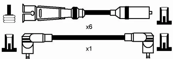 0940 NGK Cables de alta tensión, juego